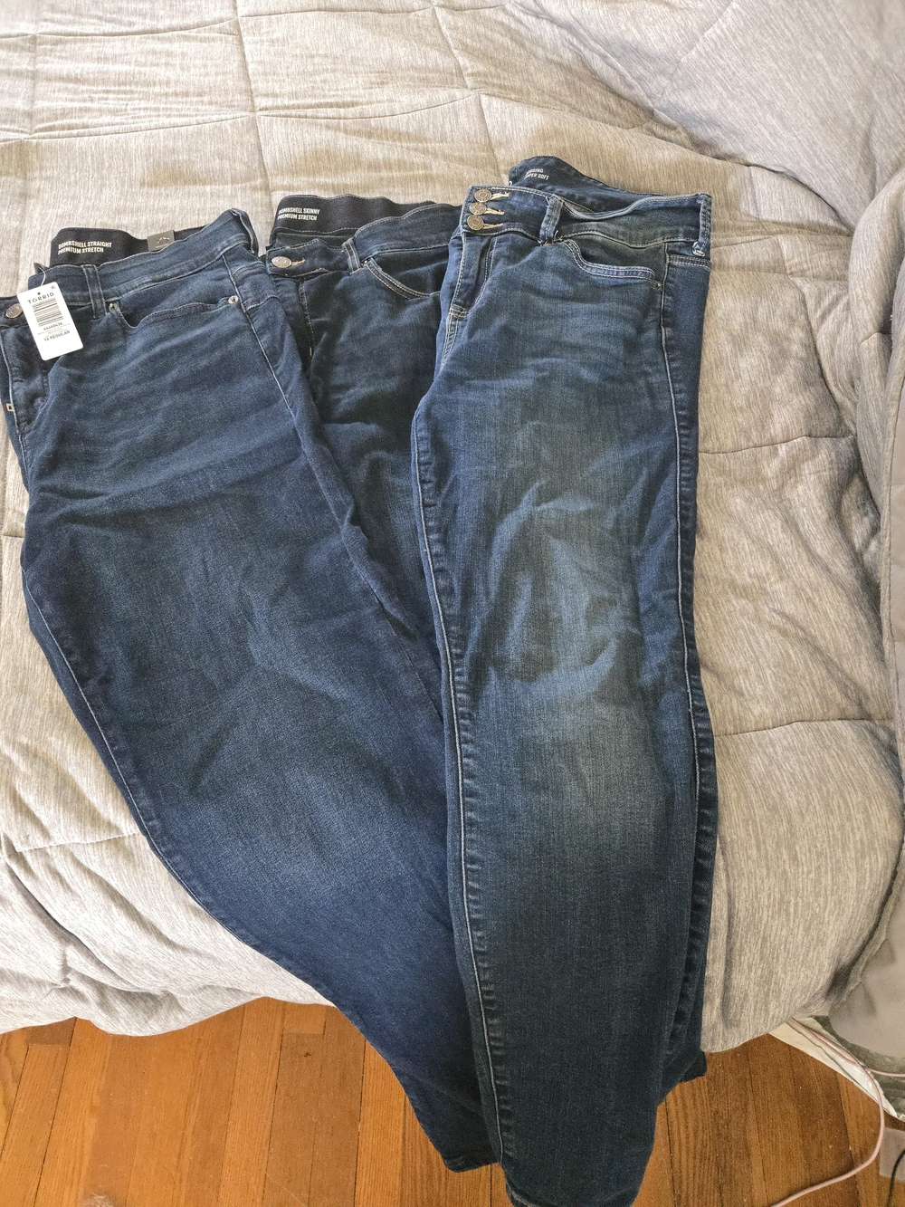 Torrid size 16 Bundle Of 3 Jeans - Dark Blue Denim And 1 Pr Straight NWT